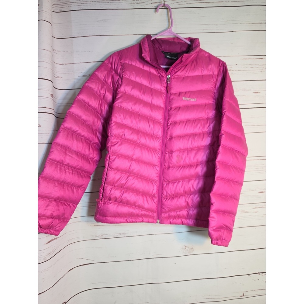 Marmot Quasar 800 Fill Down Puffer Jacket Pink Womens Large Y77660